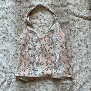 Women’s Snakeskin Crop Top